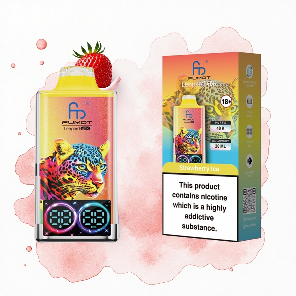 Fumot Leopard 40K Puffs Fresa Helada Dual Mesh 5% Nicotine