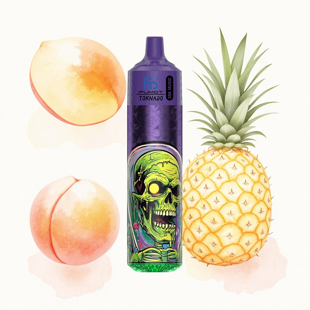 Fumot Randm Tornado 30000 Puffs Durazno Mango Piña 30mL 5% Malla