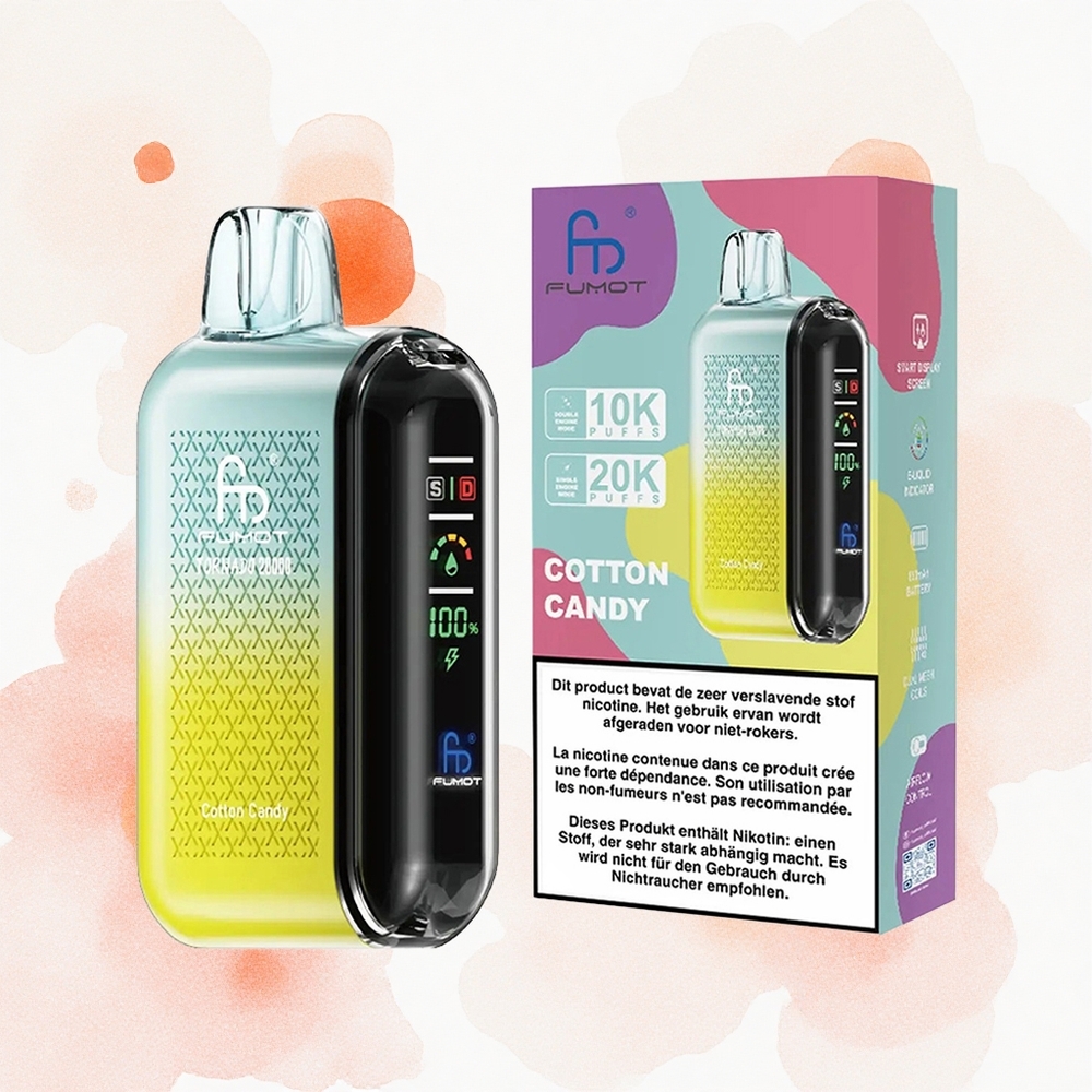 Fumot Tornado 20000 Puffs Algodón de Azúcar Dual Mesh 20ml