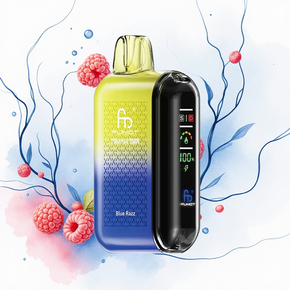 Fumot Tornado 20000 Puffs Azul Frambuesa Doble Malla 20ml