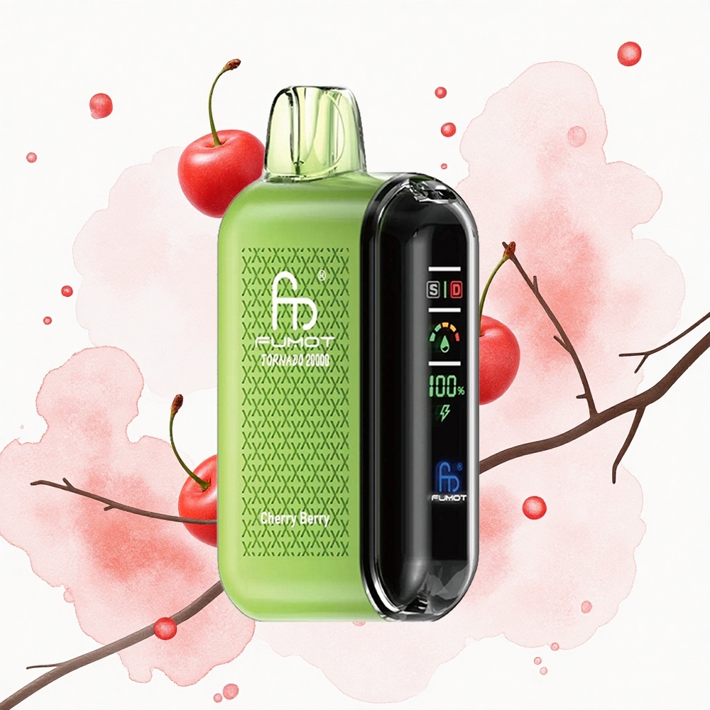 Fumot Tornado 20000 Puffs Baya Cereza Dual Malla 20ml