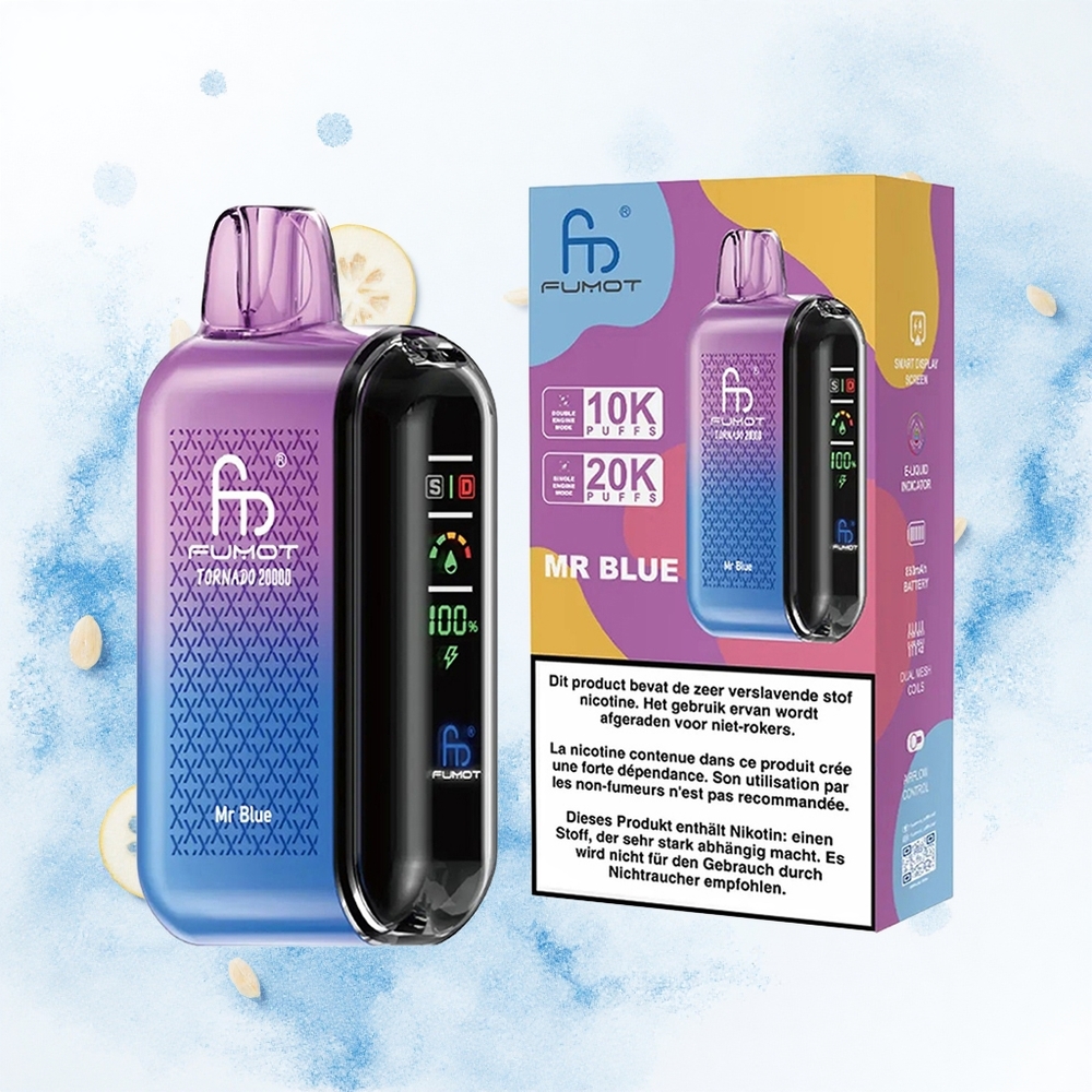 Fumot Tornado 20000 Puffs Señor Azul Dual Malla 20ml