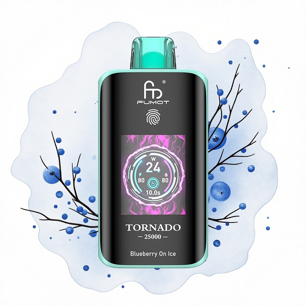 Fumot Tornado 25000 Puffs Arándano en Hielo HD 20ml Tipo-C