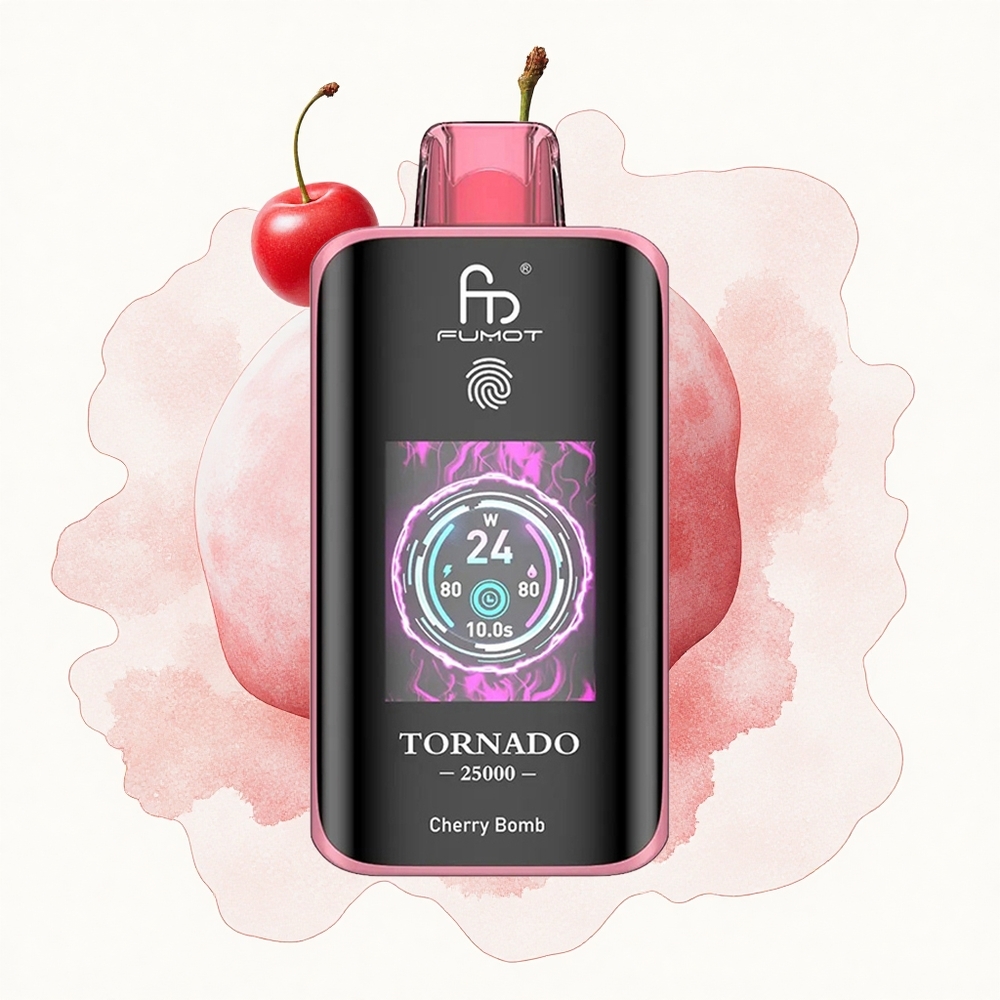 Fumot Tornado 25000 Puffs Bomba Cereza HD 20ml Tipo-C