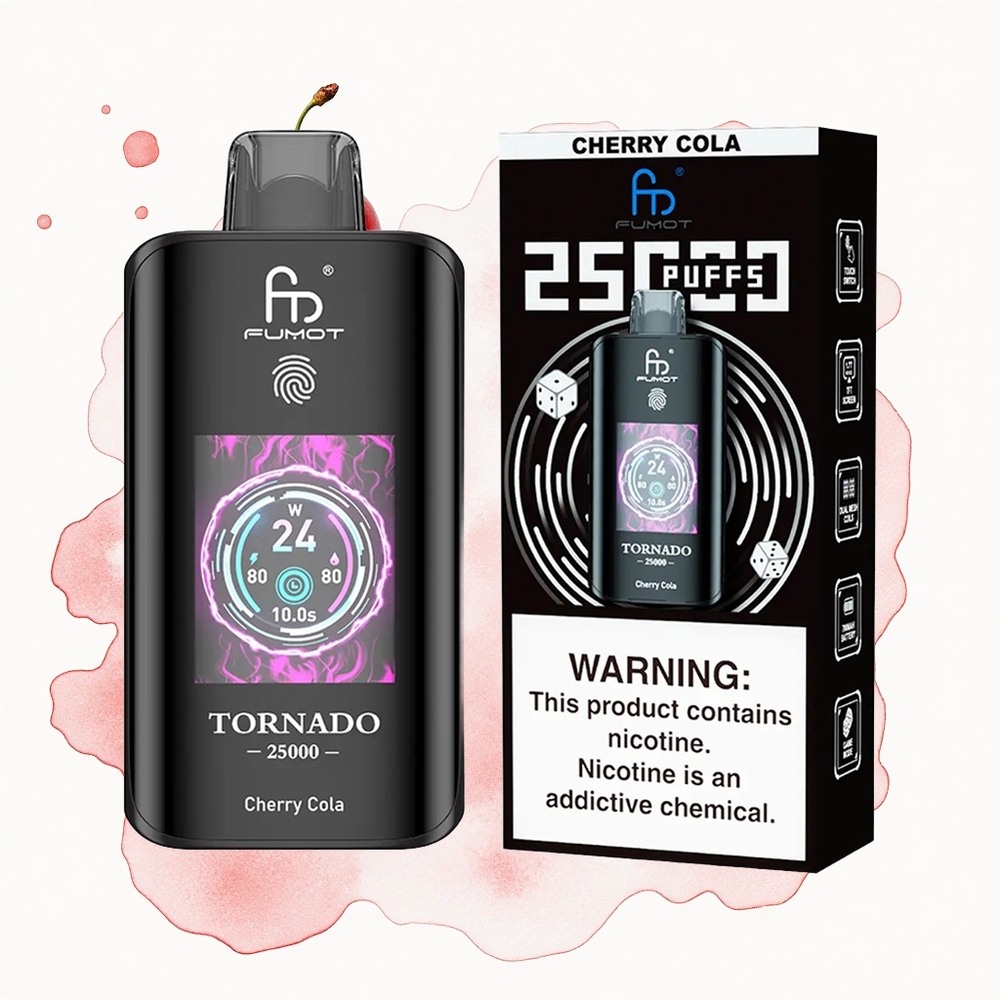 Fumot Tornado 25000 Puffs Cherry Cola HD Pantalla 700mAh 20ml