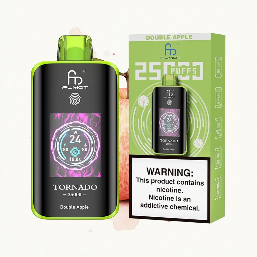 Fumot Tornado 25000 Puffs Doble Manzana HD 700mAh Tipo-C