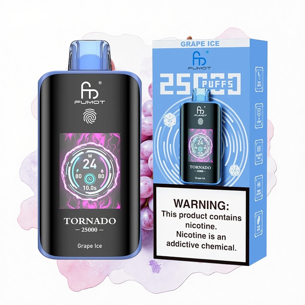 Fumot Tornado 25000 Puffs Helado de Uva HD 700mAh 20ml