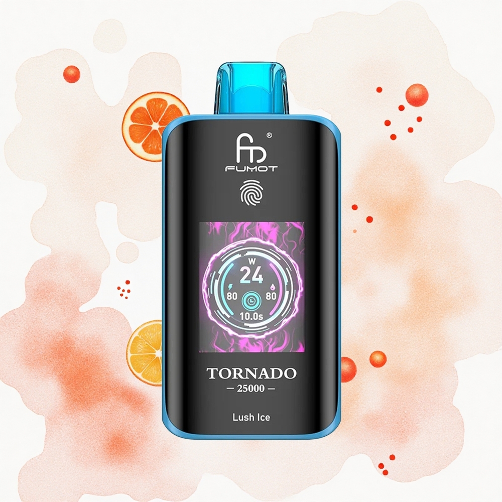 Fumot Tornado 25000 Puffs Hielo Lujoso HD con Batería Recargable y Tipo-C