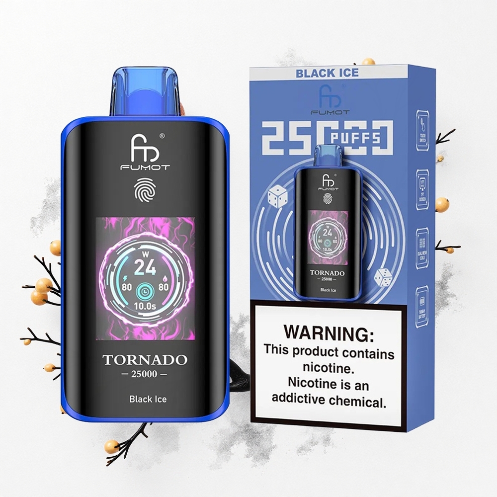 Fumot Tornado 25000 Puffs Hielo Negro HD 20ml Tipo-C