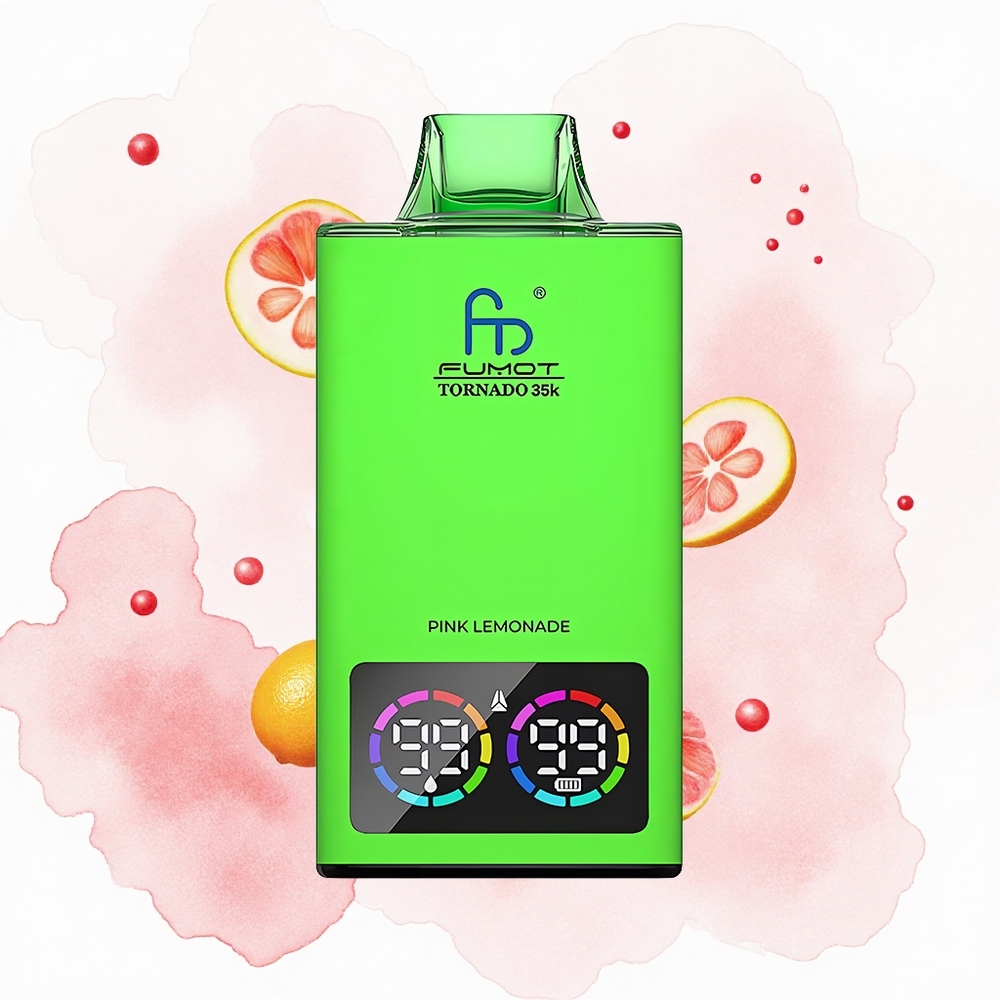 Fumot Tornado 35000 Puffs Limón Rosa Dual Malla RGB