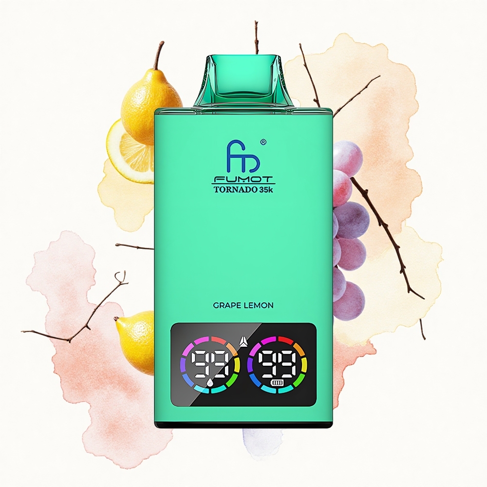 Fumot Tornado 35000 Puffs Uva Limón Dual Malla RGB