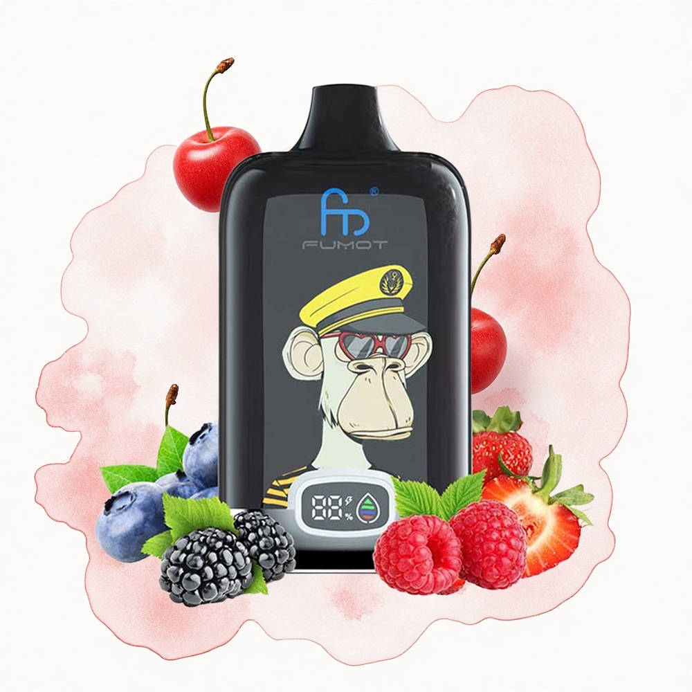 Fumot Tornado Digital Box 12000 Puffs Cereza Tornado Digital 20ml Malla Tipo-C