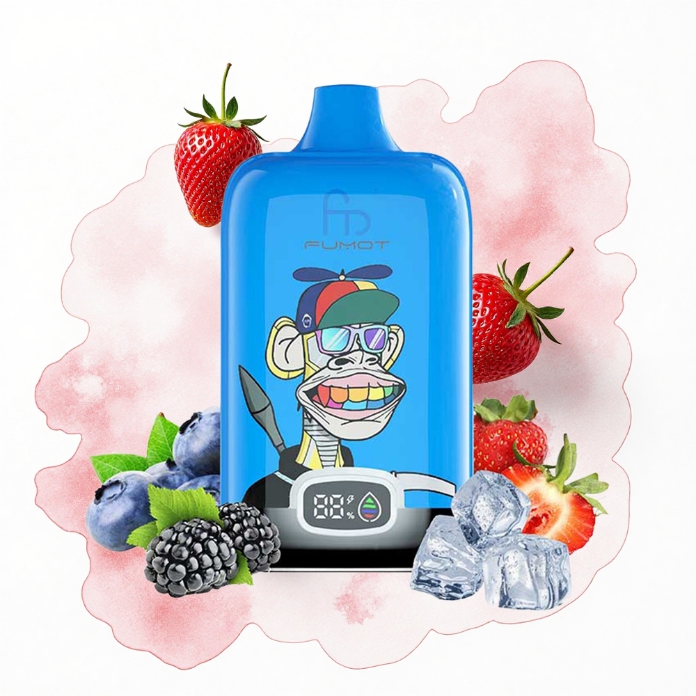 Fumot Tornado Digital Box 12000 Puffs Fresa Uva Mesh Tipo-C