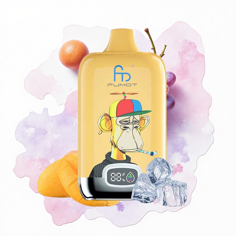 Fumot Tornado Digital Box 12000 Puffs Hielo de Uva 20ml Tipo-C Recargable