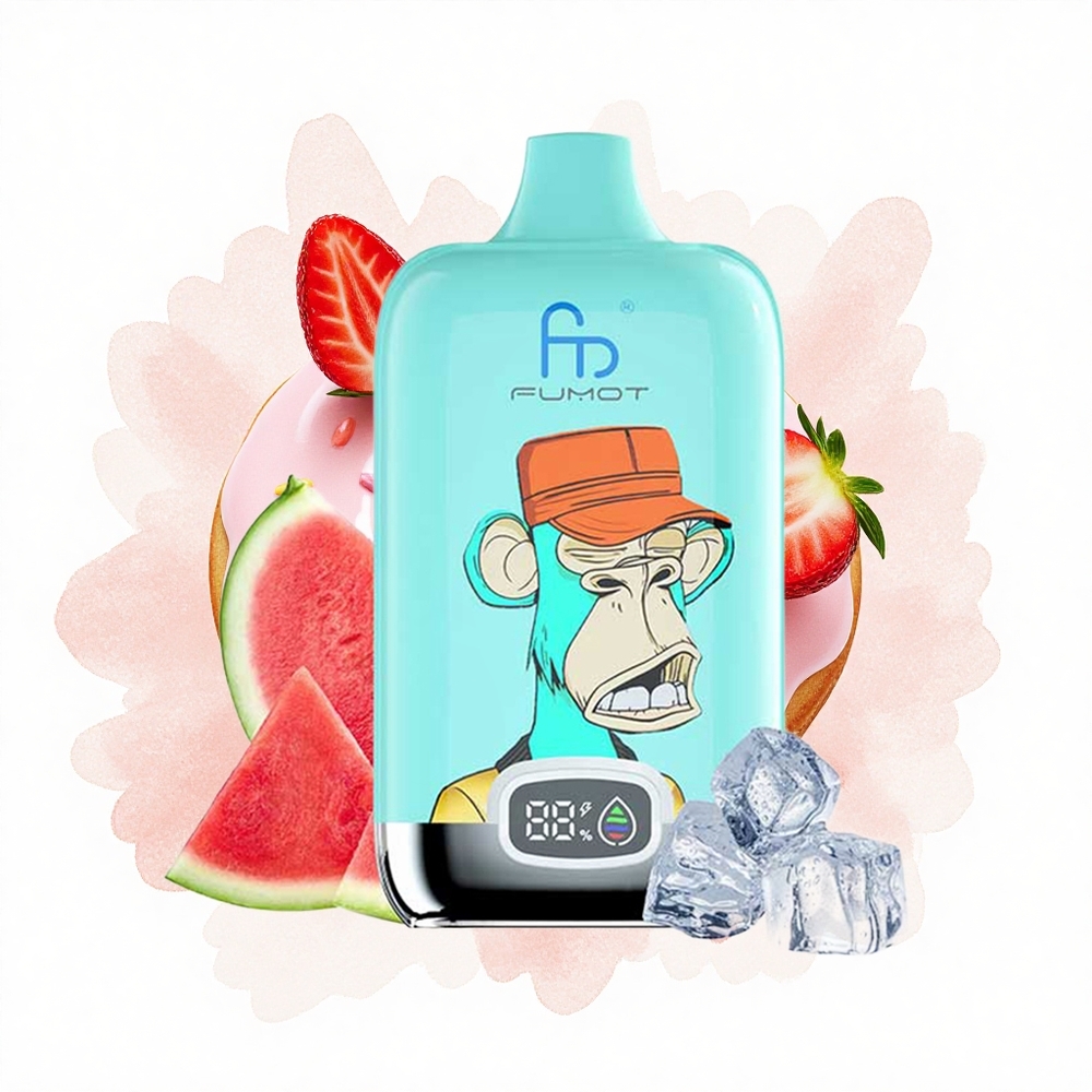 Fumot Tornado Digital Box 12000 Puffs Rosquilla de Fresa Mesh Tipo-C 20ml
