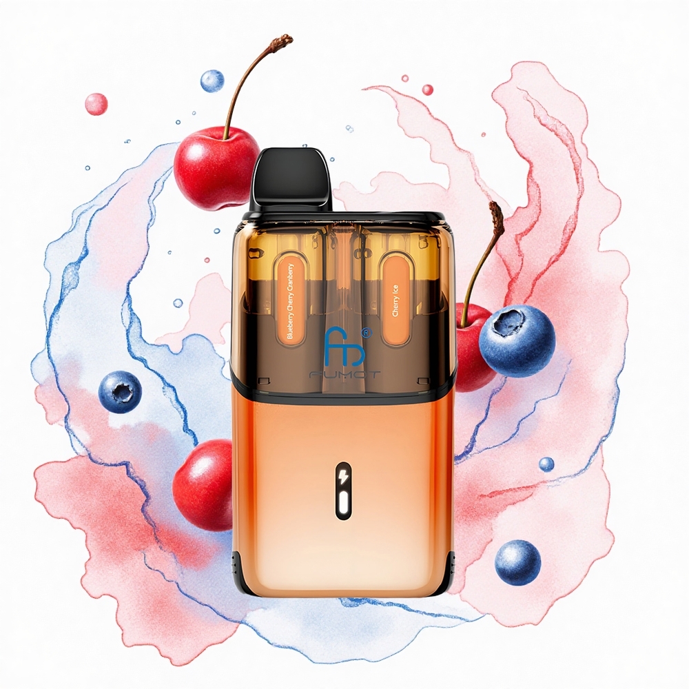 Fumot Ultra T32000 Puffs Arándano Cereza Cranberry - Cereza Helada con Carga Rápida Tipo-C y Bobina de Malla Avanzada