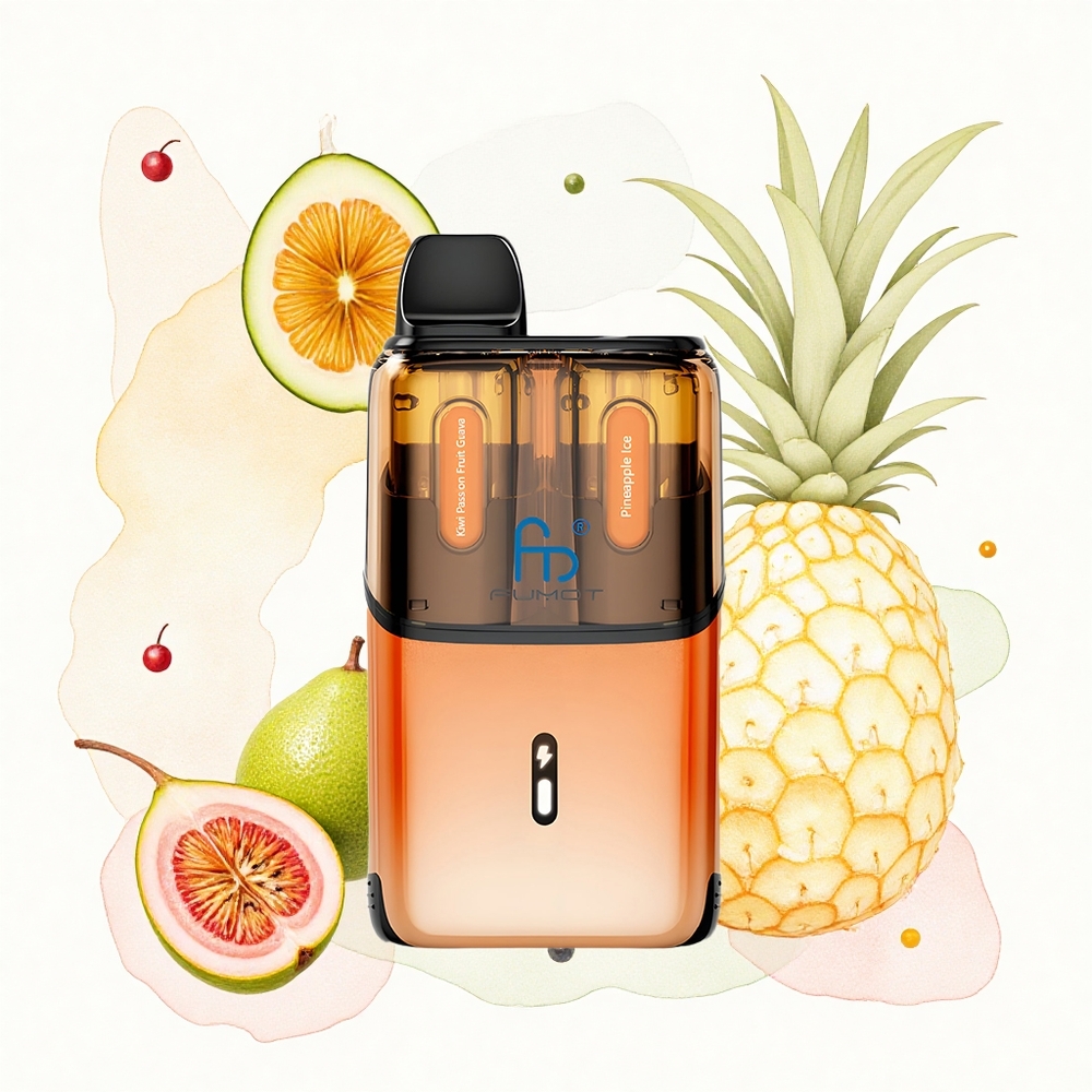 Fumot Ultra T32000 Puffs Kiwi Maracuyá Guayaba - Piña Hielo con Carga Rápida Tipo-C y 24ml de Líquido