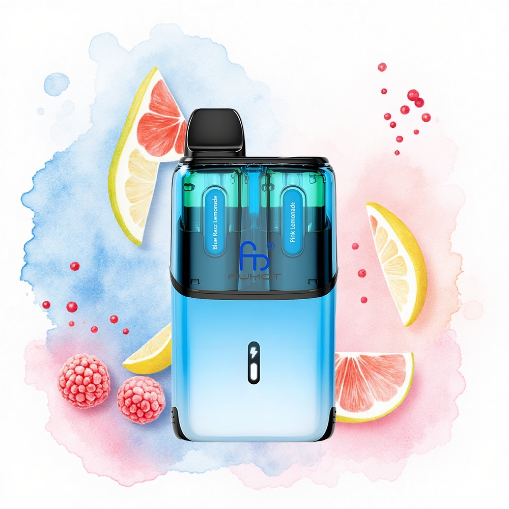 Fumot Ultra T32000 Puffs Limonada Rosa Azul - Limonada Rosada con Carga Rápida Tipo-C y Bobina Avanzada
