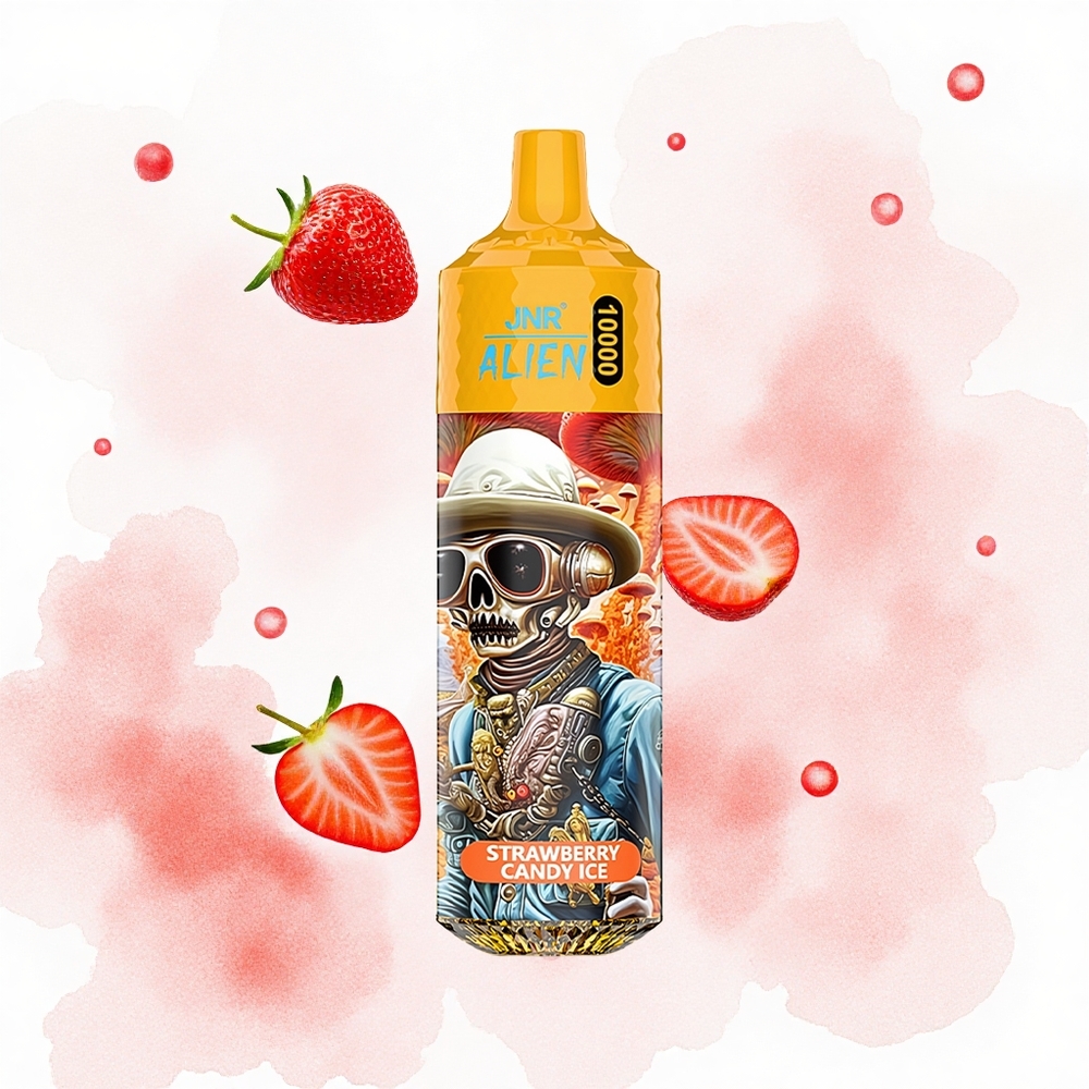 JNR Alien 10000 Fresa Caramelo Hielo con RGB y Carga Rápida