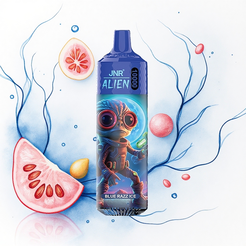 JNR Alien 10000 Hielo Frambuesa Azul RGB Carga Rápida