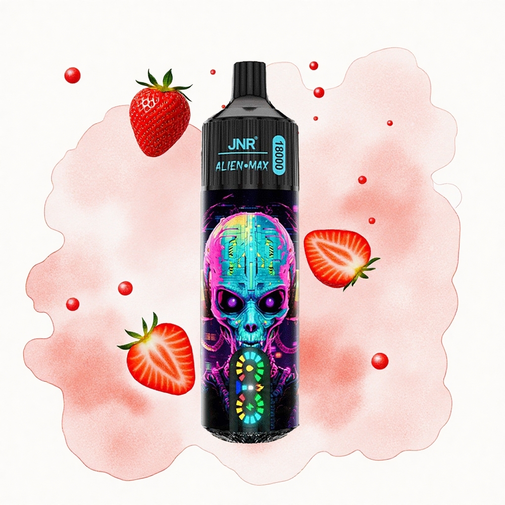 JNR Alien Max 18000 Chicle Burbuja Fresa LED Dual Tipo-C