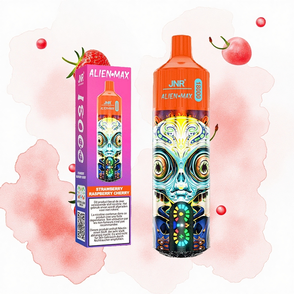 JNR Alien Max 18000 Fresa Frambuesa Cereza con Dual Malla y Tipo-C