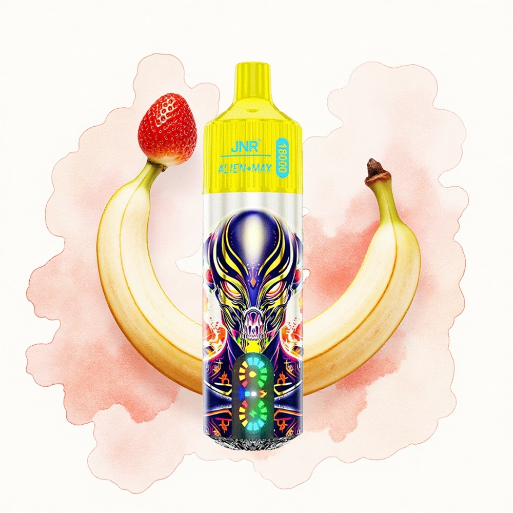 JNR Alien Max 18000 Fresa Plátano Doble Malla Carga Rápida