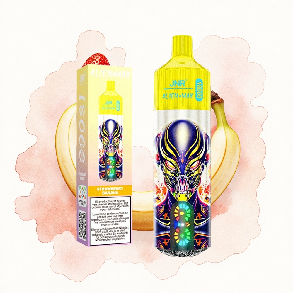 JNR Alien Max 18000 Fresa Plátano Doble Malla Carga Rápida