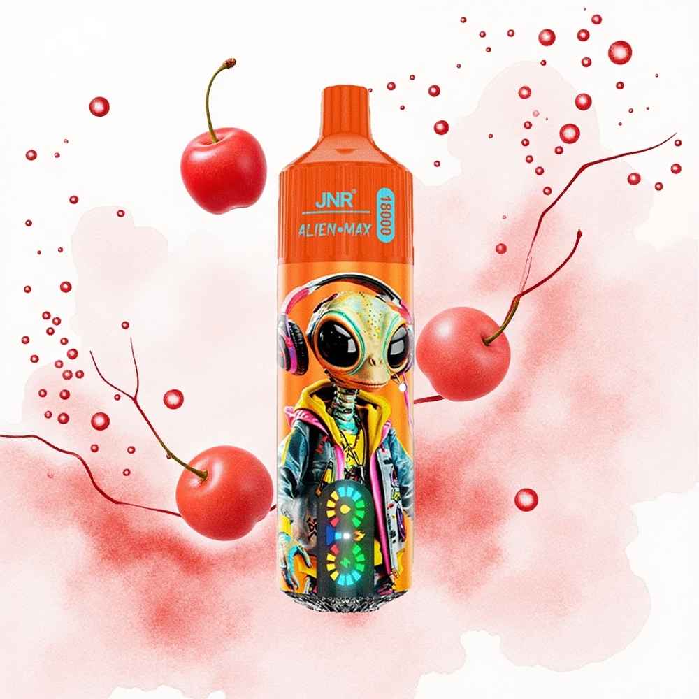 JNR Alien Max 18000 Refresco Cereza Efervescente con Doble Malla y Carga Rápida