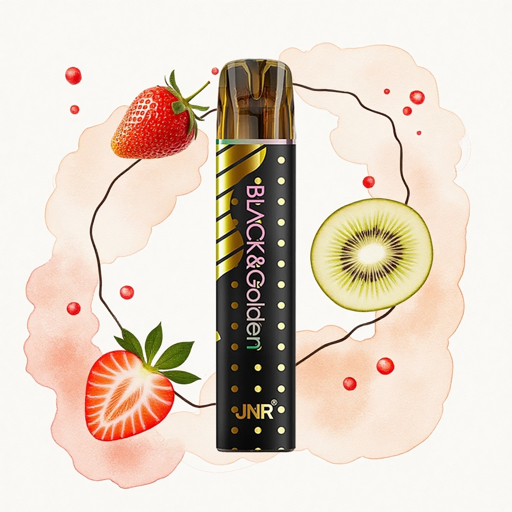 JNR Black&Golden 600+200 Fresa Kiwi 800 Pufadas Sin Carga 2ml