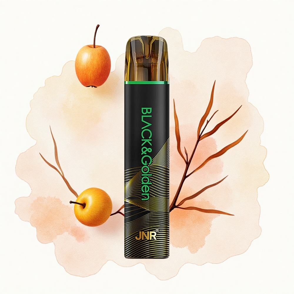 JNR Black&Golden 600+200 Manzana Ácida 800 Puffs 2ml Sin Carga