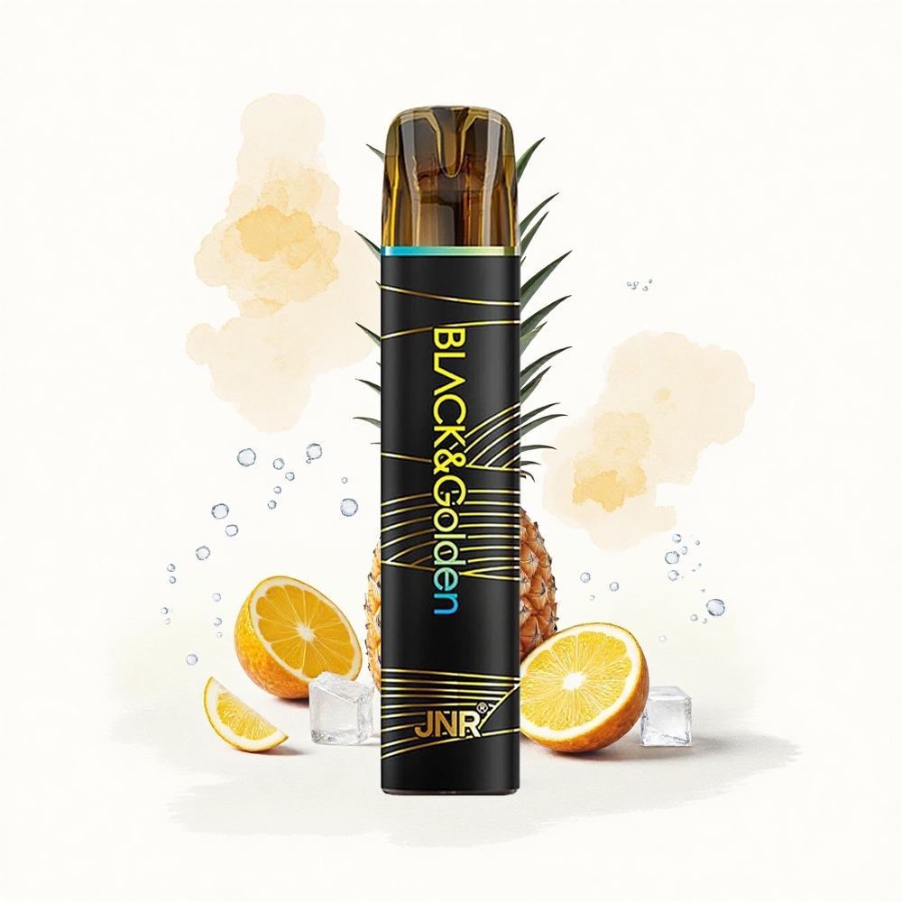 JNR Black&Golden 600+200 Piña Hielo 800 Puffs 2ml Sin Carga