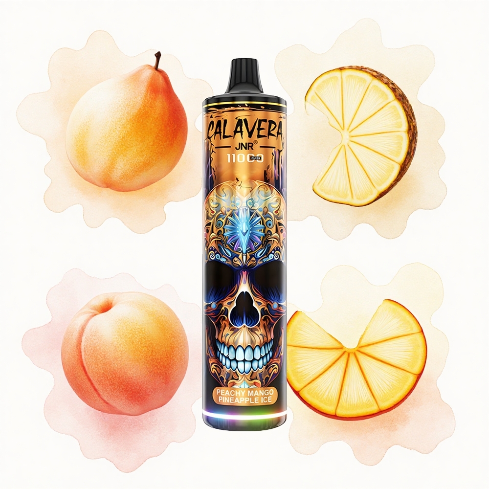 JNR Calavera 11000 Helado de Melocotón Mango Piña Tipo-C 850mAh 21ml 1.0ohm
