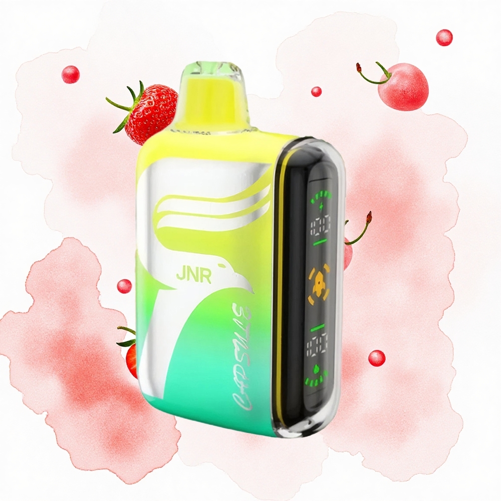 JNR Capsule 15000 Fresa Frambuesa Cereza con Dual Mesh y Carga Rápida