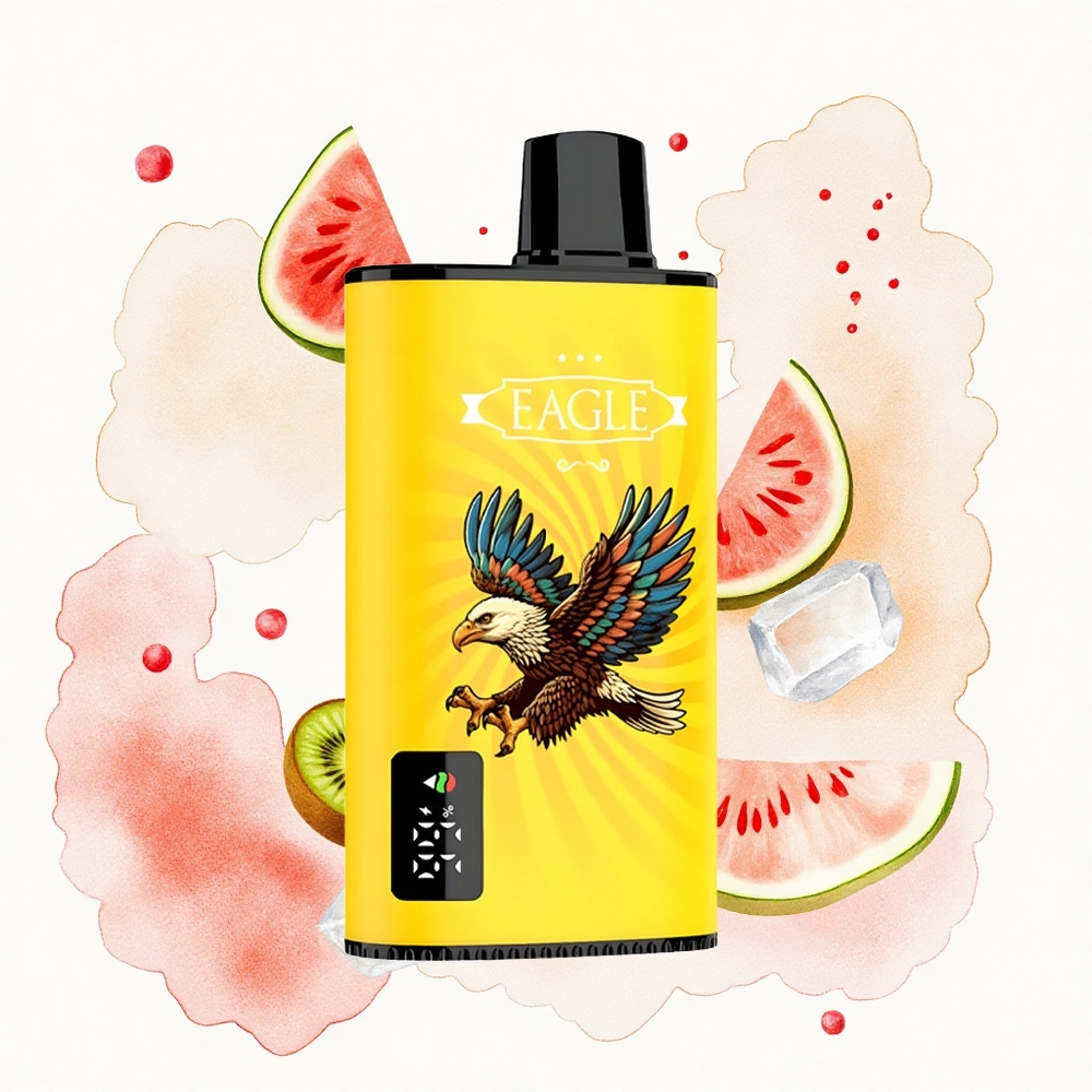 JNR EAGLE Smart 23000 Kiwi Sandía Hielo con Pantalla Digital y Bobina Malla 1.0ohm
