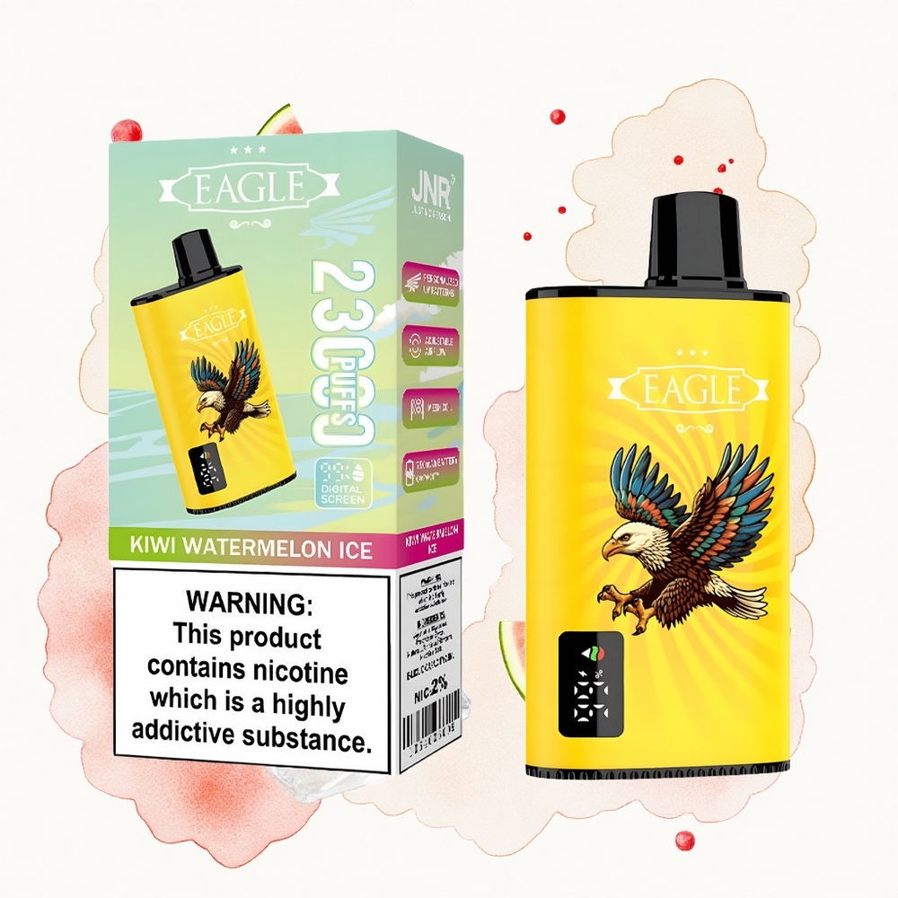 JNR EAGLE Smart 23000 Kiwi Sandía Hielo con Pantalla Digital y Bobina Malla 1.0ohm