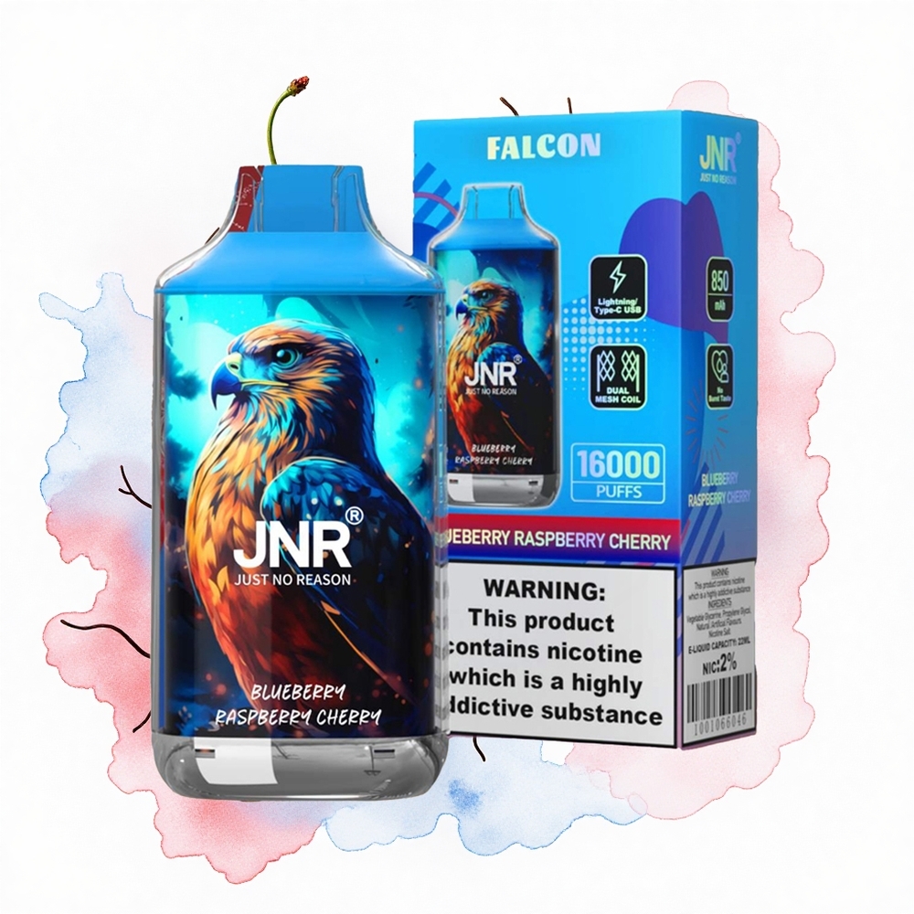 JNR Falcon 16000 Arándano Frambuesa Cereza 850mAh Dual Mesh