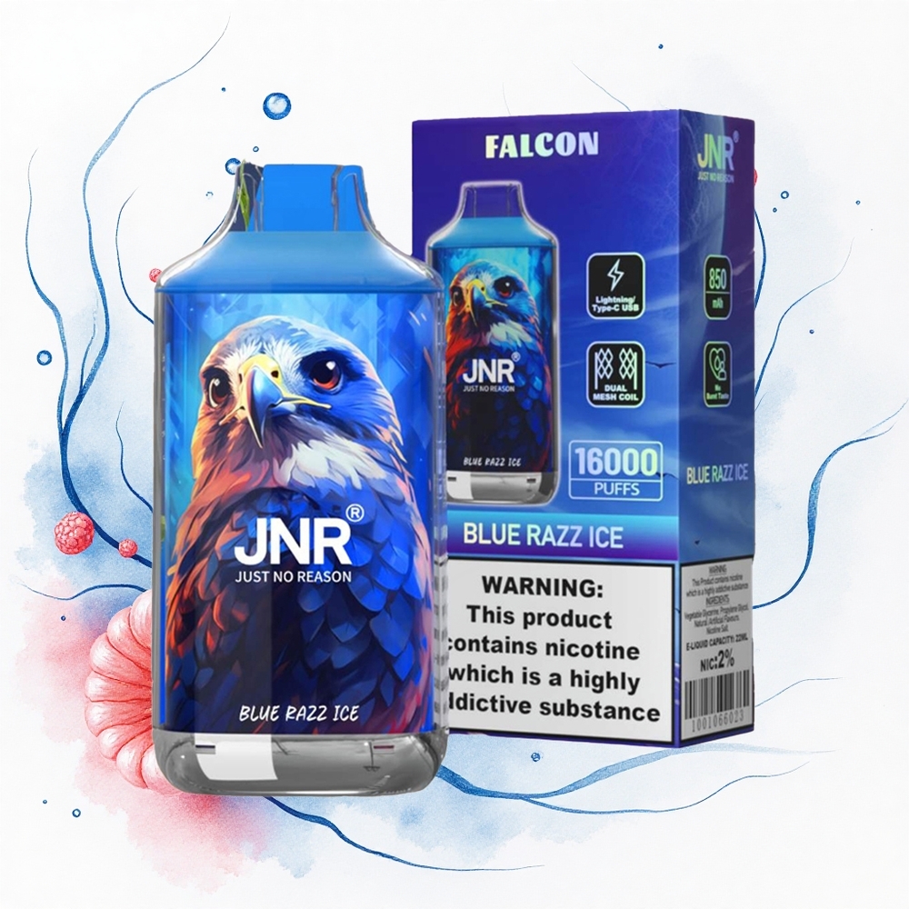 JNR Falcon 16000 Azul Frambuesa Hielo 850mAh 22ml Dual Mesh