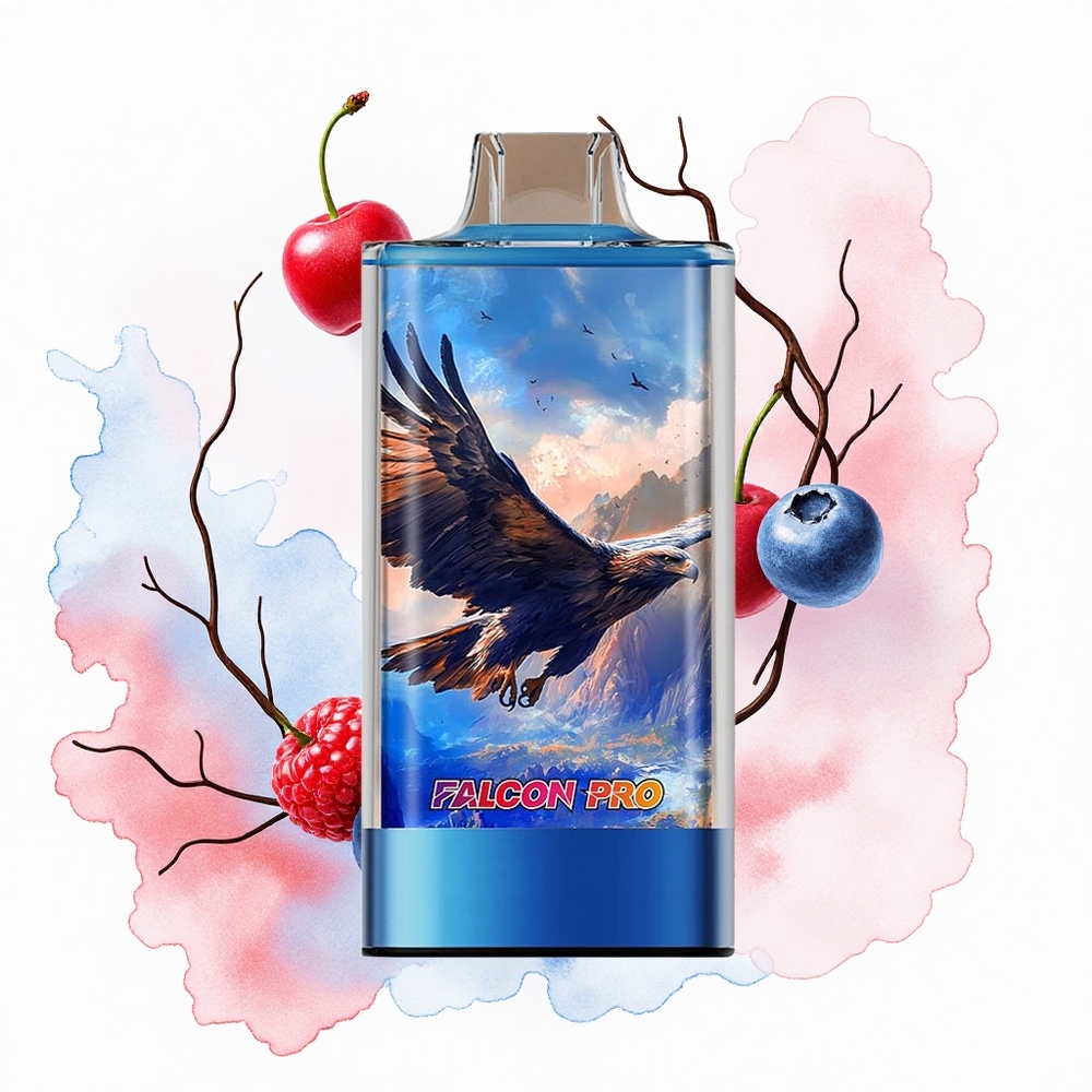JNR Falcon Pro 28000 Arándano Frambuesa Cereza con 30ml y USB-C