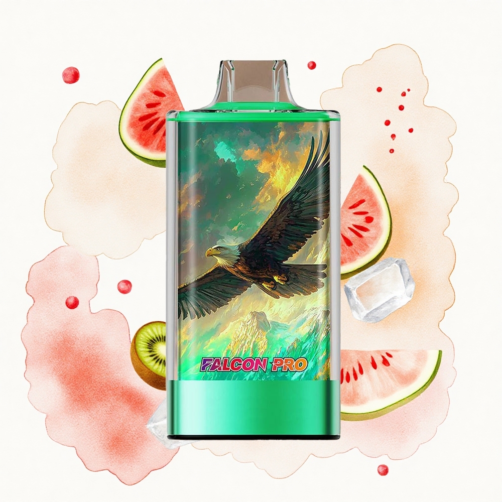 JNR Falcon Pro 28000 Kiwi Sandía Hielo 30ml Dual Malla USB-C