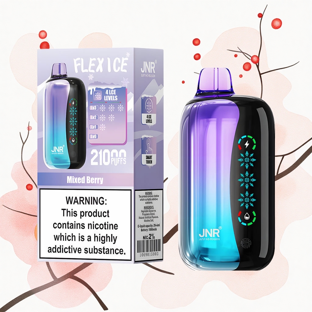 JNR Flex Ice 21000 Berry Mixto Helado Ajustable 26ml Dual Mesh