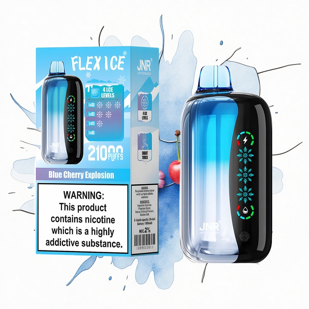 JNR Flex Ice 21000 Explosión Cereza Azul con Ajuste de Hielo y Pantalla Táctil