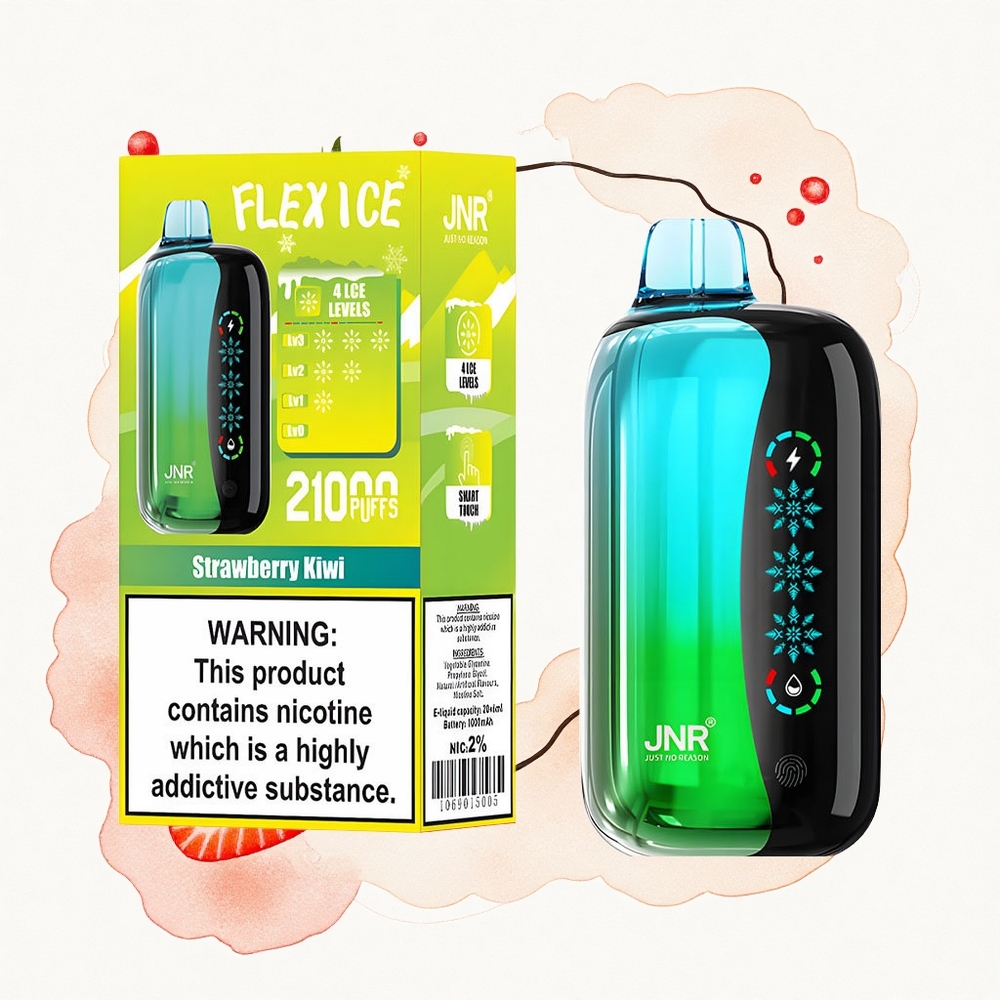 JNR Flex Ice 21000 Fresa Kiwi Hielo Ajustable 26ml Dual Mesh Tipo-C