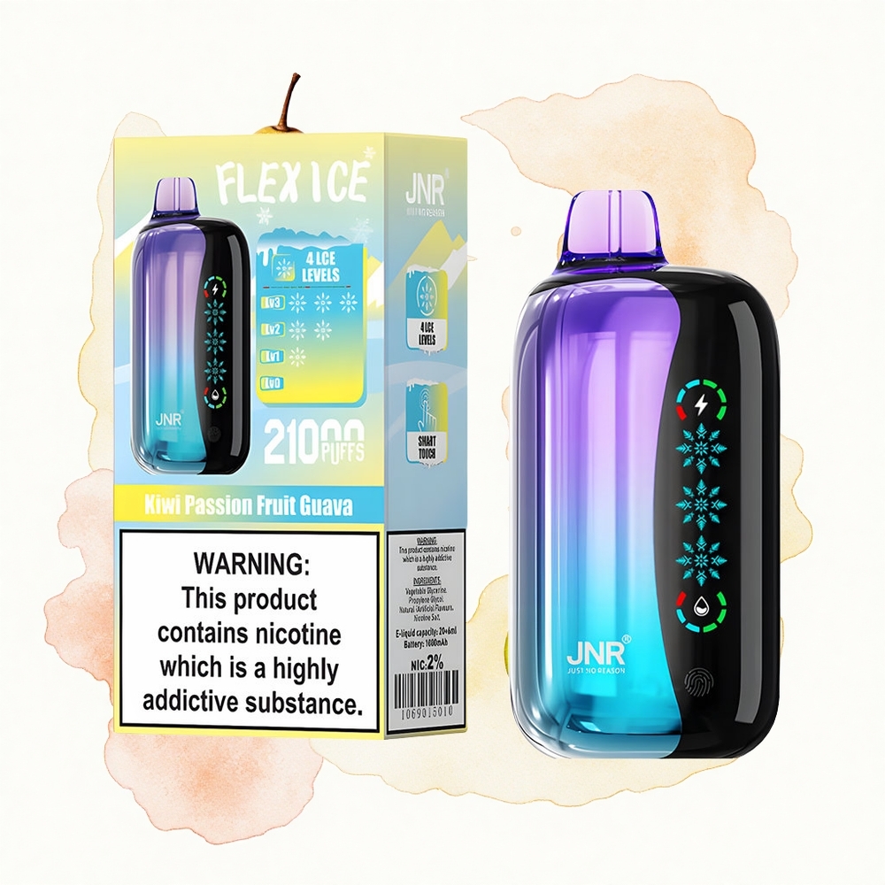 JNR Flex Ice 21000 Kiwi Maracuyá Guayaba con Aire Ajustable y Pantalla Táctil