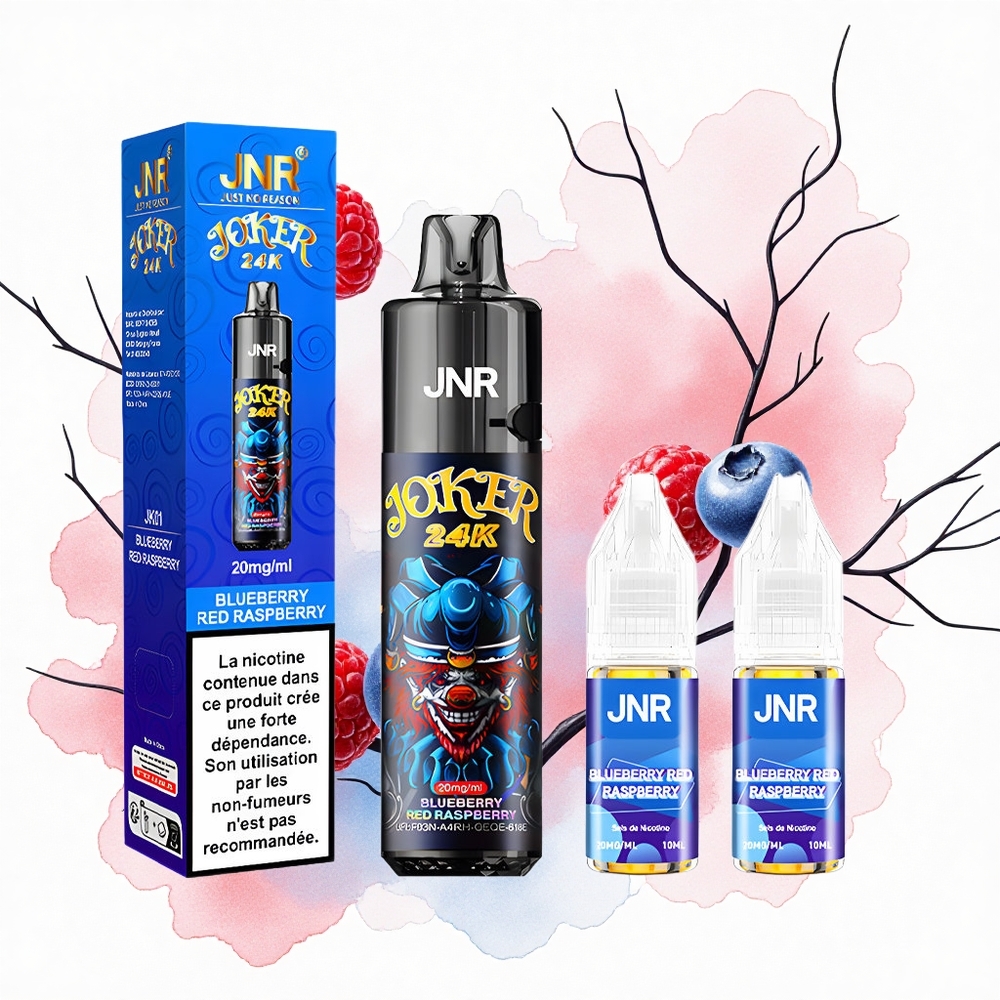JNR Joker 24K Arándano Azul Frambuesa Roja Refillable 2% Tipo-C