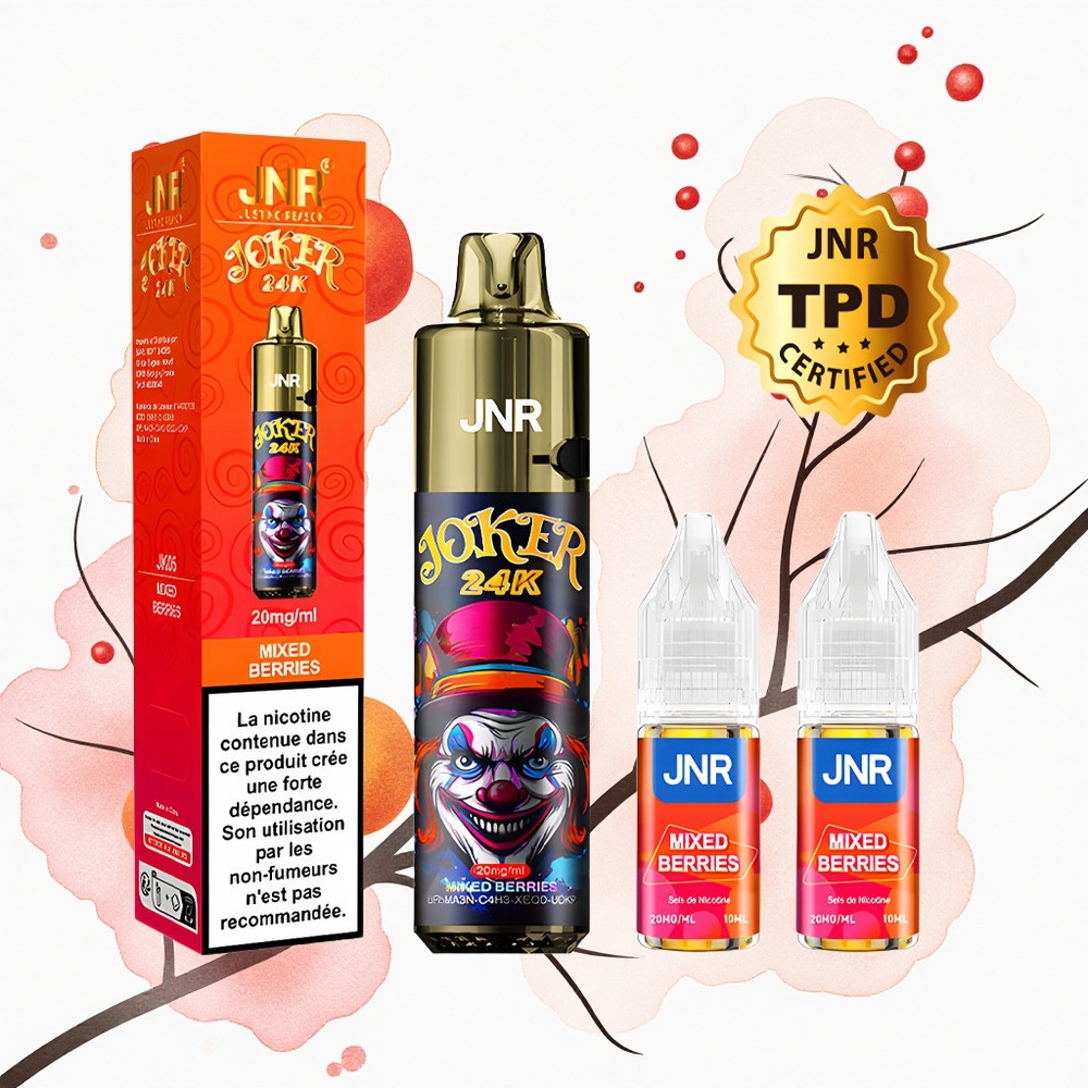 JNR Joker 24K Bayas Mixtas Recargable con Luz LED y 2% Nicotina