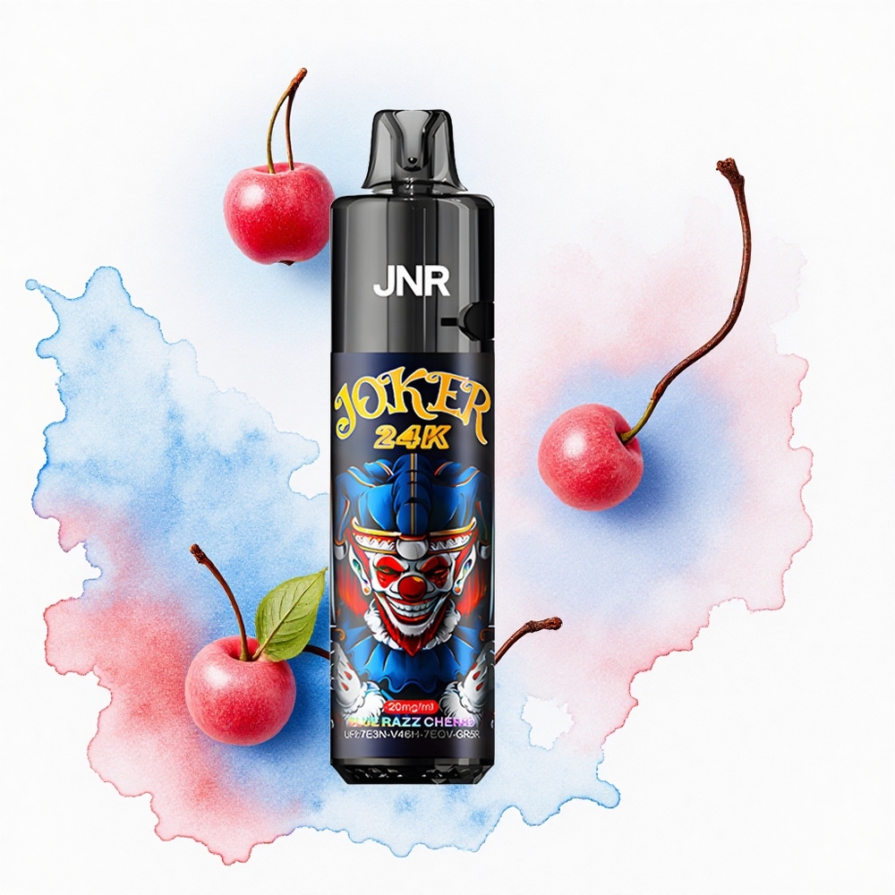 JNR Joker 24K Cereza Frambuesa Azul con 2% de Nicotina y Carga Tipo-C