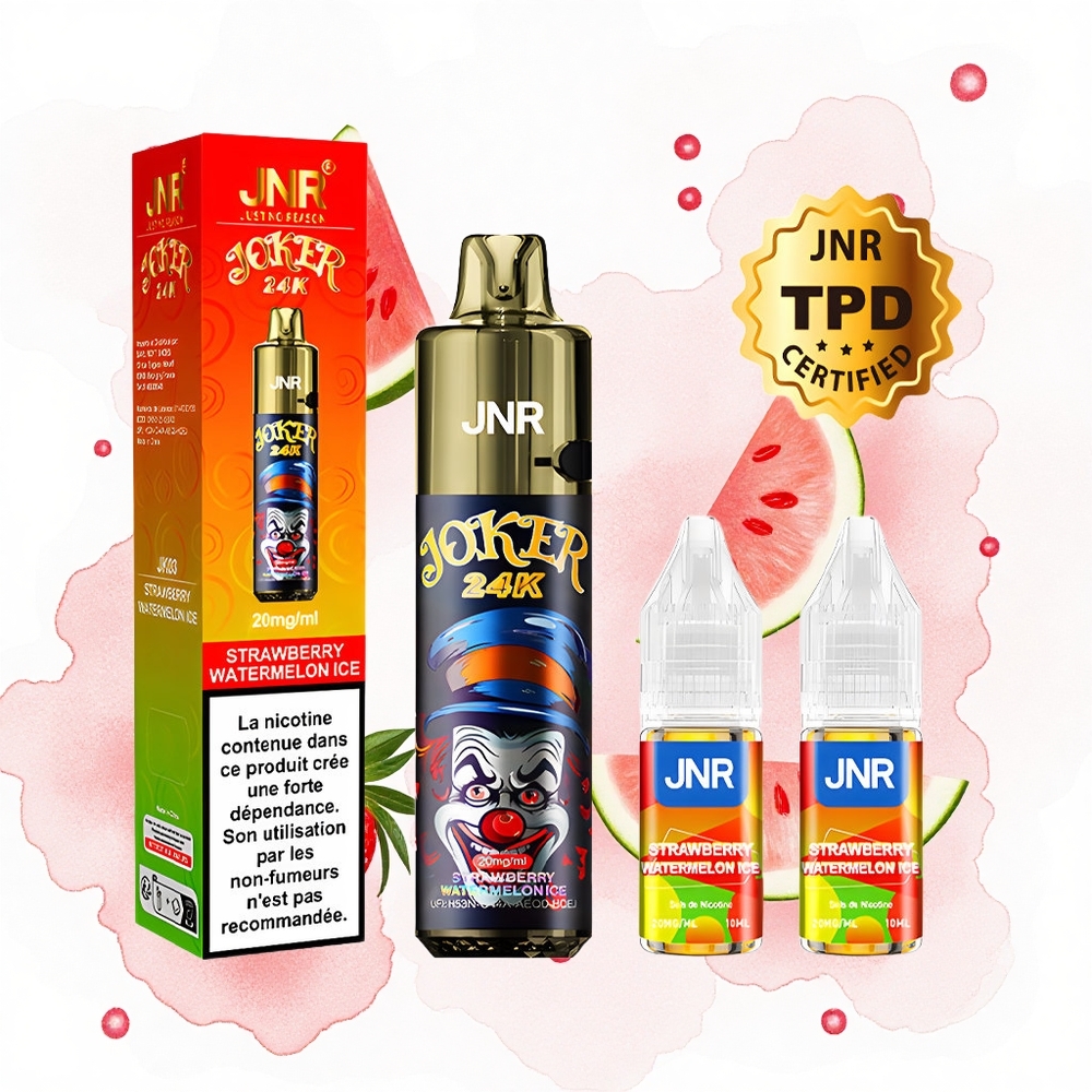 JNR Joker 24K Fresa Sandía Hielo con 2% Nicotina y 24000 Puffs