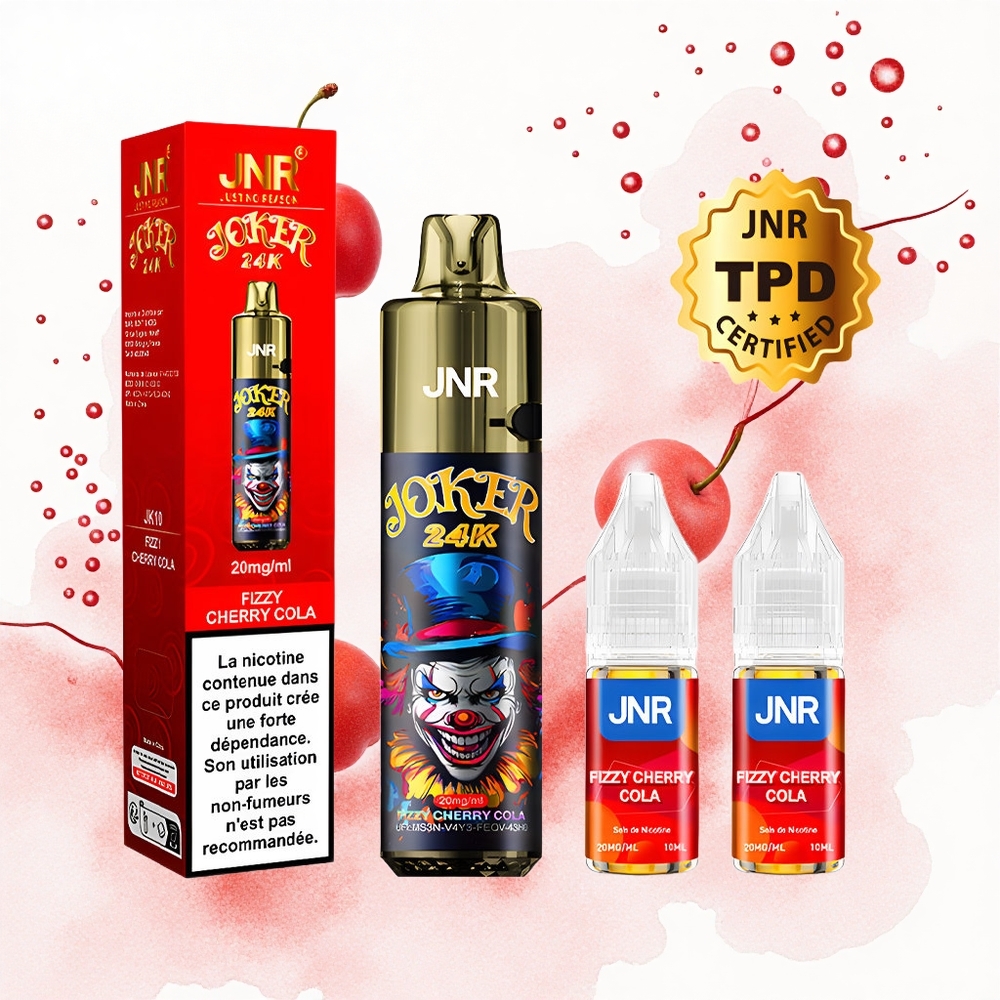 JNR Joker 24K Refresco Cereza Efervescente con Batería 800mAh y Luz Colorida