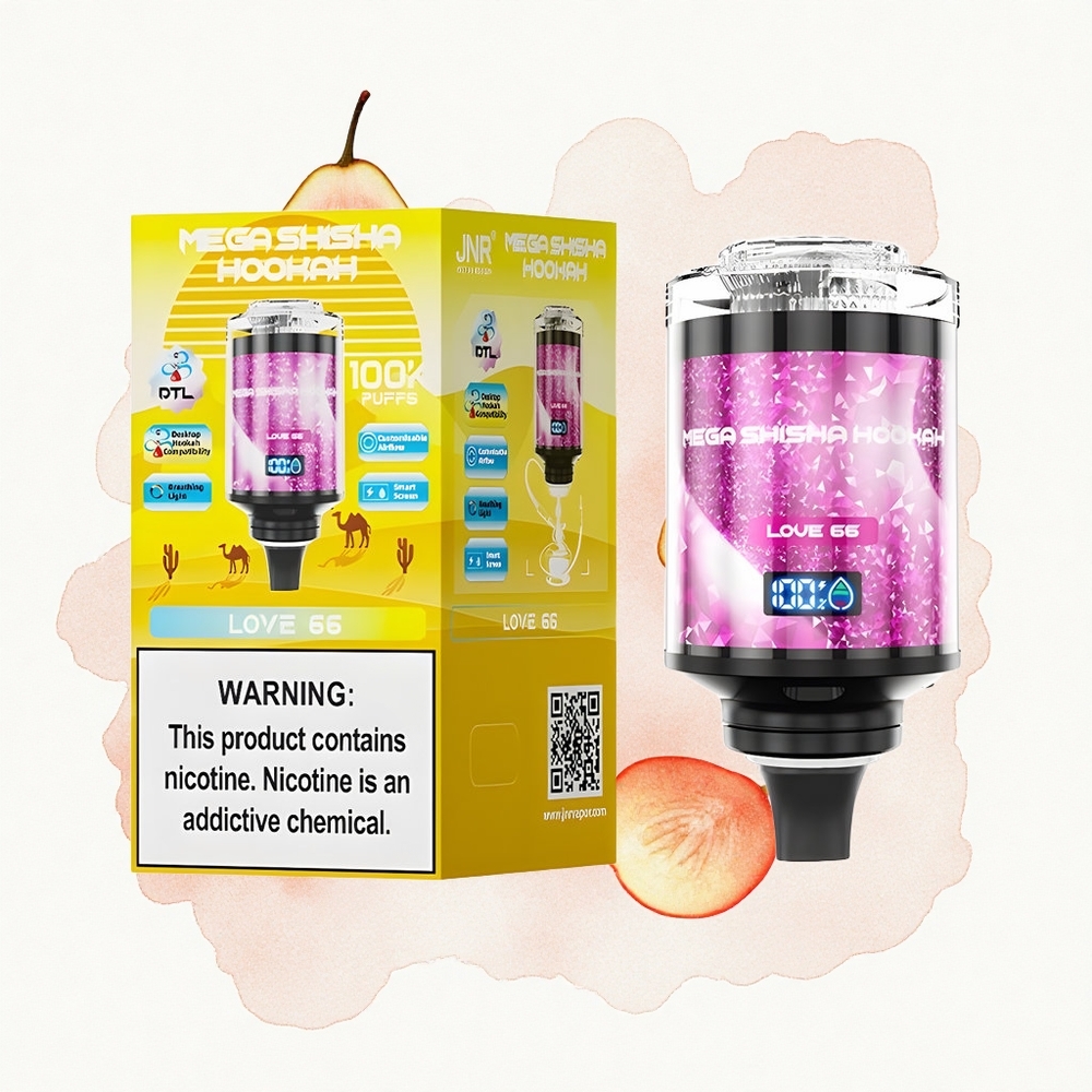 JNR Mega Shisha Hookah 100K Amor 66 Pantalla Inteligente 2200mAh